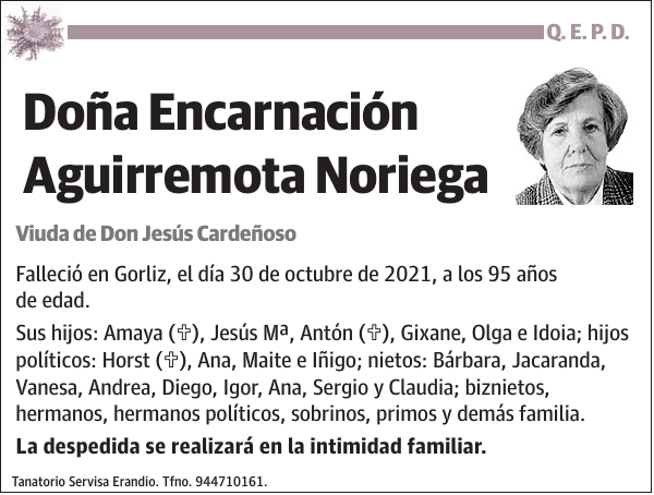 Encarnación Aguirremota Noriega