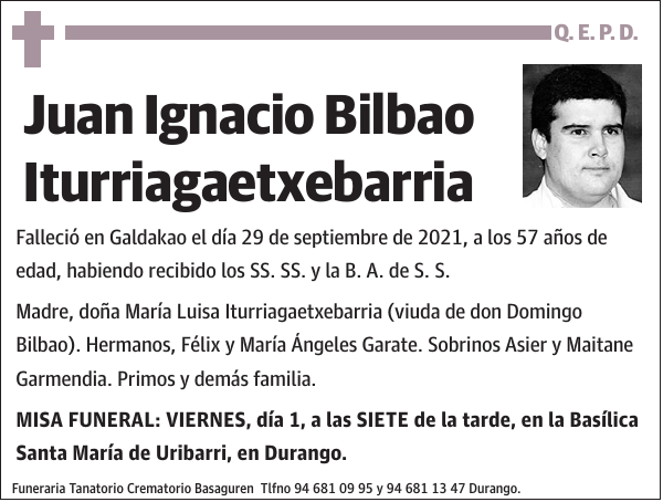 Juan Ignacio Bilbao Iturriagaetxebarria