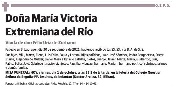 María Victoria Extremiana del Río