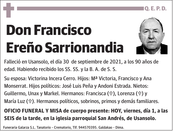 Francisco Ereño Sarrionandia