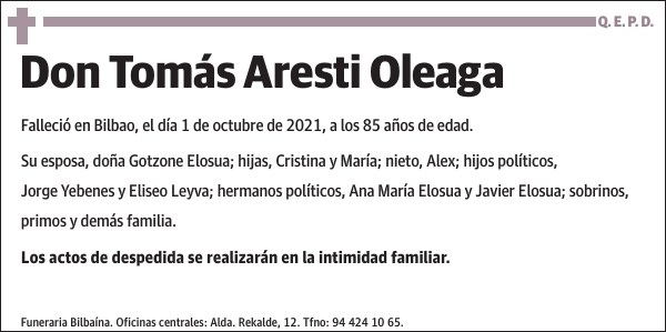 Tomás Aresti Oleaga