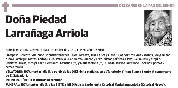 Piedad Larrañaga Arriola