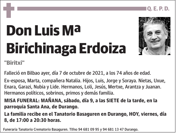 Luis Mª Birichinaga Erdoiza