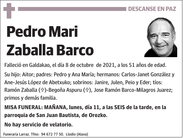 Pedro Mari Zaballa Barco