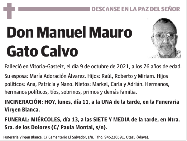 Manuel Mauro Gato Calvo