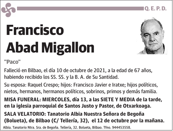 Francisco Abad Migallon 'Paco'