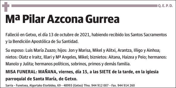 Mª Pilar Azcona Gurrea