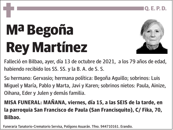 Mª Begoña Rey Martínez