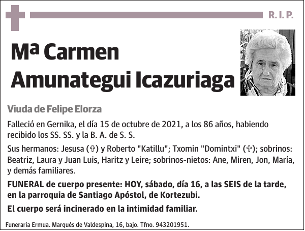 Mª Carmen Amunategui Icazuriaga