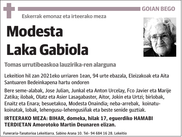 Modesta Laka Gabiola