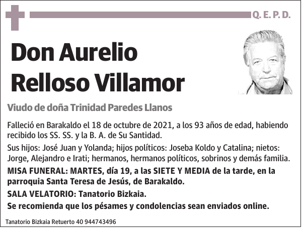 Aurelio Relloso Villamor