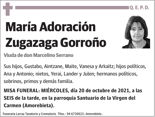 María Adoración Zugazaga Gorroño