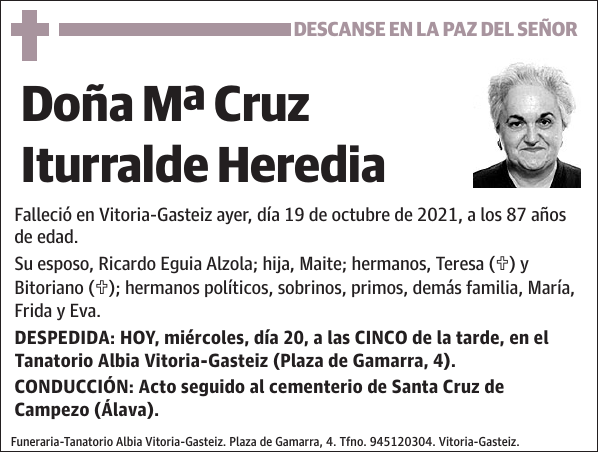 Mª Cruz Iturralde Heredia