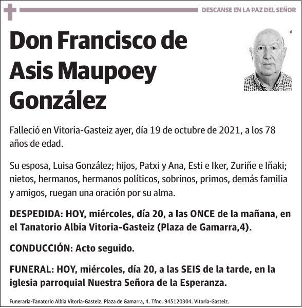 Francisco de Asis Maupoey