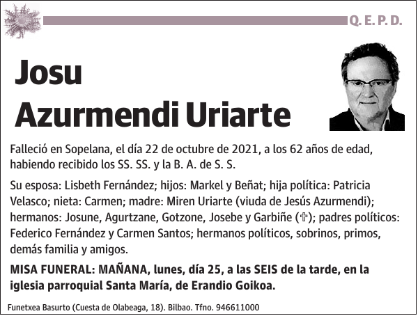 Josu Azurmendi Uriarte