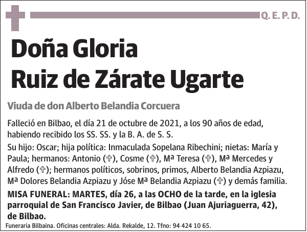 Gloria Ruiz de Zárate Ugarte