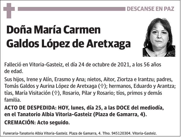 María Carmen Galdos López de Aretxaga