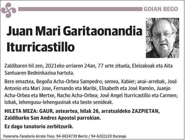 Juan Mari Garitaonandia Iturricastillo