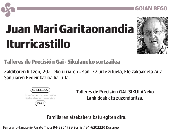 Juan Mari Garitaonandia Iturricastillo