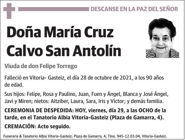 María Cruz Calvo San Antolín