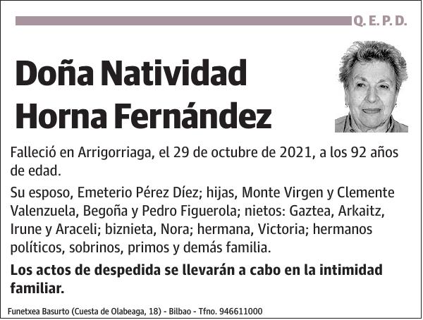 Natividad Horna Fernández