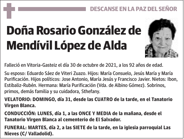 Rosario González de Mendívil López de Alda