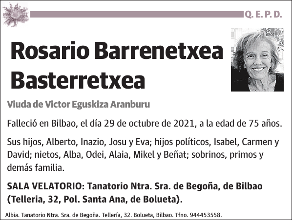 Rosario Barrenetxea Basterretxea