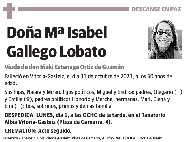 Mª Isabel Gallego Lobato