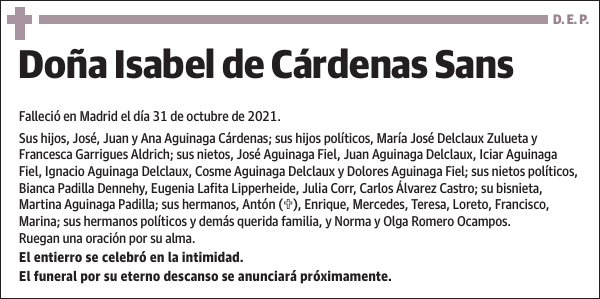 Isabel de Cárdenas Sans