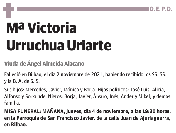 Mª Victoria Urruchua Uriarte