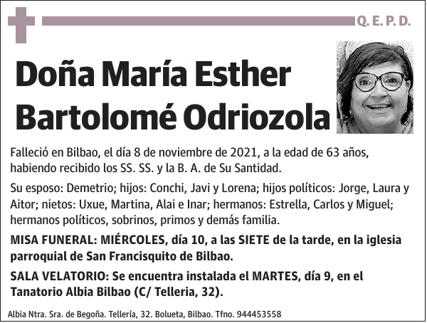 María Esther Bartolomé Odriozola