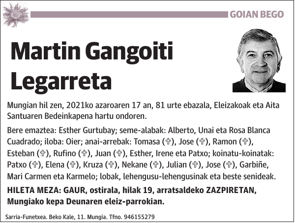 Martin Gangoiti Legarreta Mungian