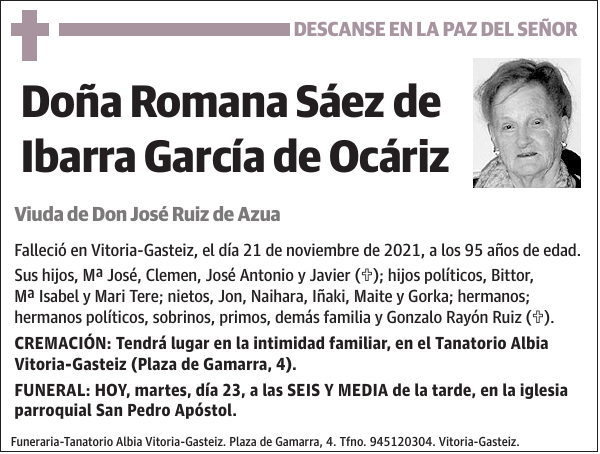 Romana Sáez de Ibarra García de Ocáriz