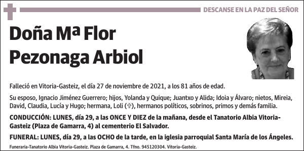 Mª Flor Pezonaga Arbiol