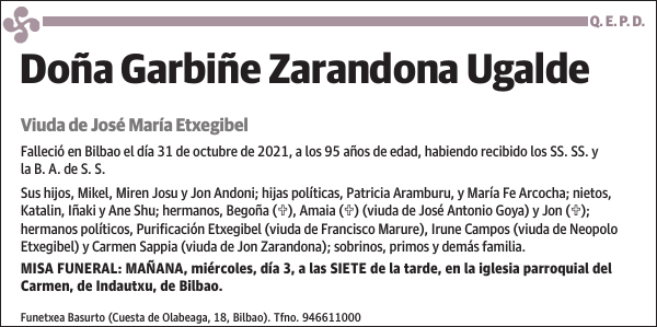 Garbiñe Zarandona Ugalde