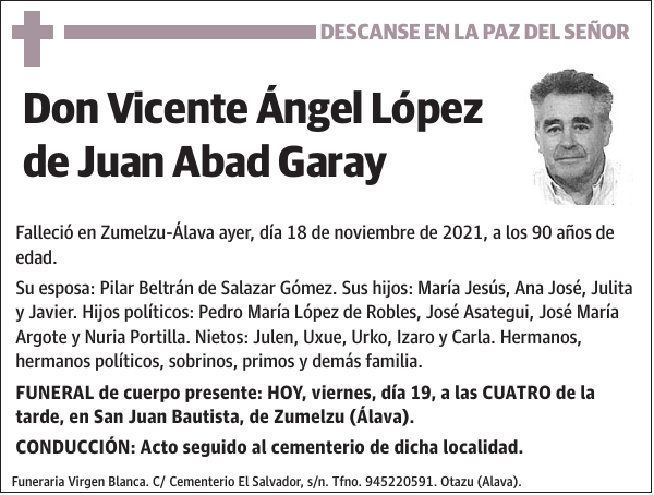 Vicente Ángel López de Juan Abad Garay