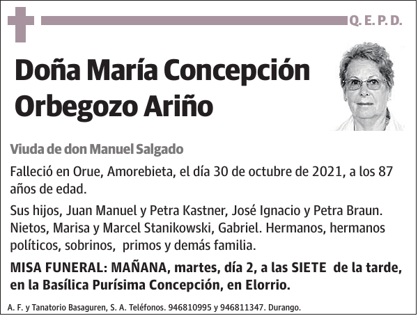 María Concepción Orbegozo Ariño