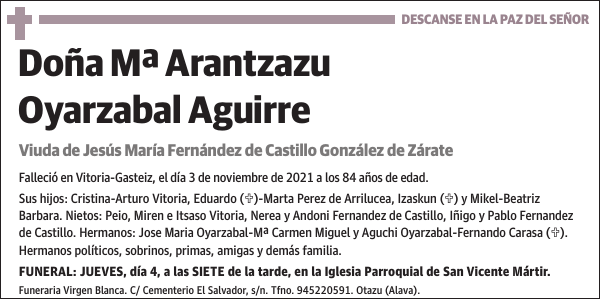 Mª Arantzazu Oyarzabal Aguirre