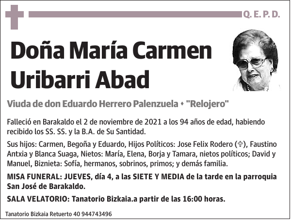 María Carmen Uribarri Abad