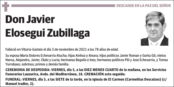 Javier Elosegui Zubillaga