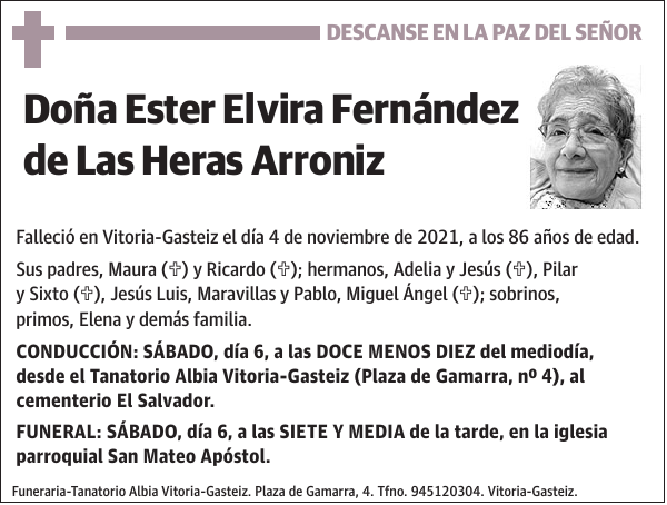 Ester Elvira Fernández de Las Heras Arroniz