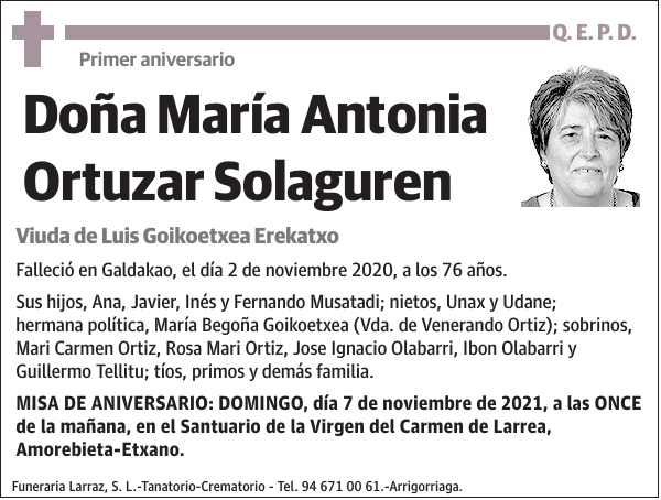 María Antonia Ortuzar Solaguren