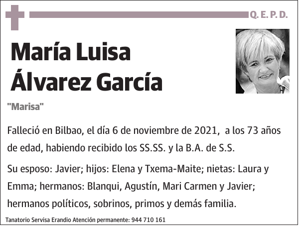 María Luisa Álvarez García 'Marisa'