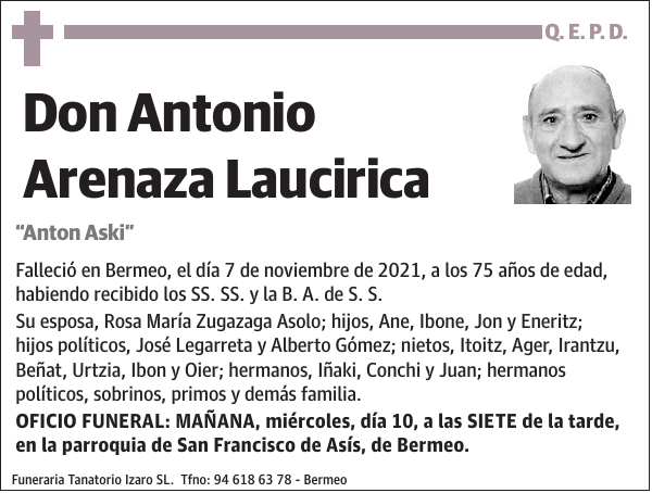 Antonio Arenaza Laucirica