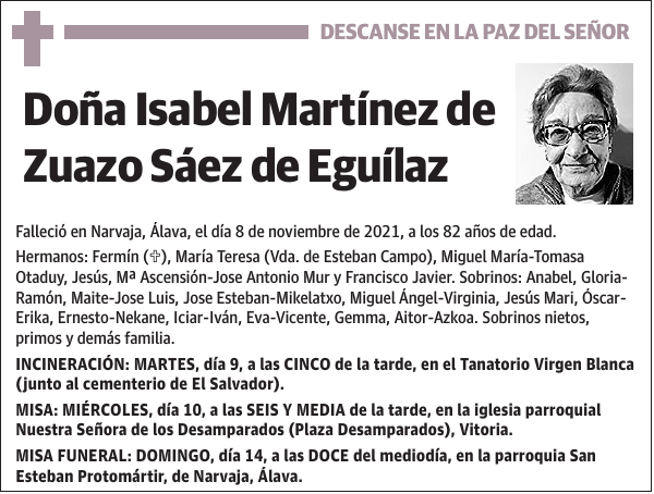 Isabel Martínez de Zuazo Sáez de Eguílaz