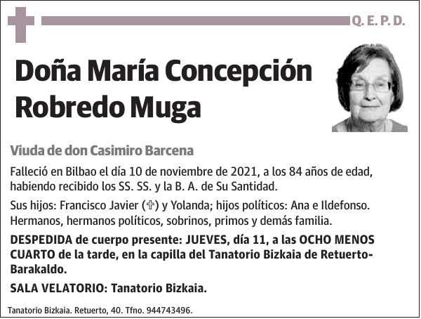 María Concepción Robredo Muga