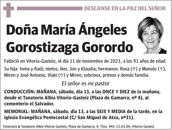 María Ángeles Gorostizaga Gorordo