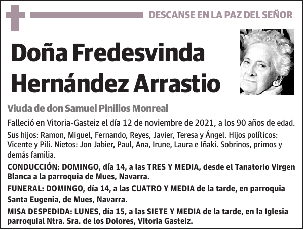 Fredesvinda Hernández Arrastio