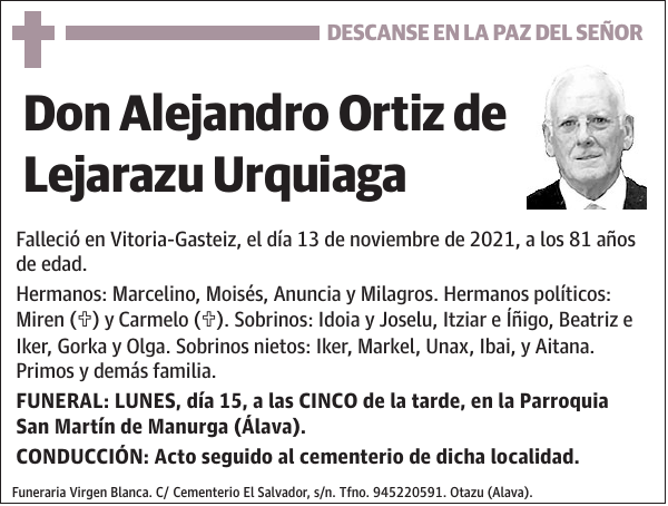 Alejandro Ortiz de Lejarazu Urquiaga