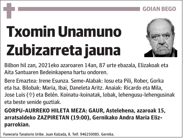 Txomin Unamuno Zubizarreta